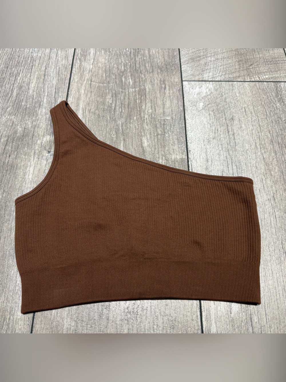 One-Shoulder Ribbed Crop Top